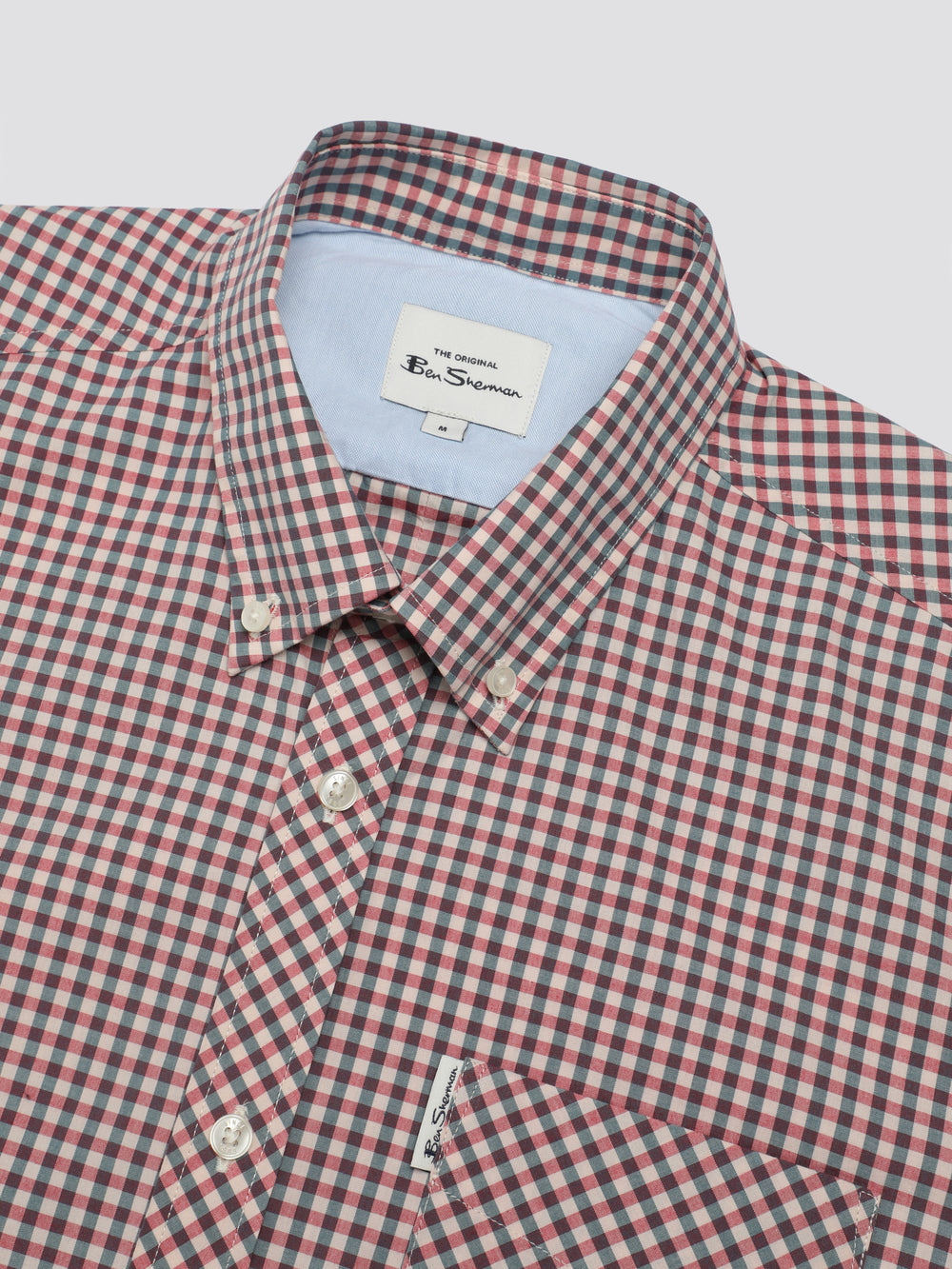 Chemises Ben Sherman Signature Short Sleeve Gingham Rouge Blanche | AZH-13097619